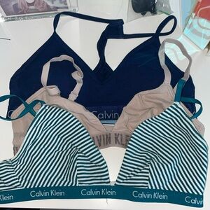 3 calvin klein bras
